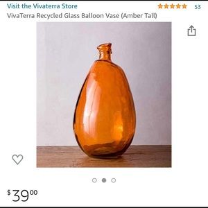 VivaTerra Recycled Glass Balloon Floor Vase